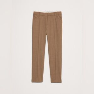 Banana Republic Siena Slim Italian Wool Ankle Pant Heather Camel Size 0